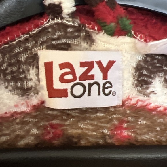 LAZY ONE Women's Bear Fair Isle Ultra Cozy Bathrobe Sherpa Fleece Size L/XL - Picture 4 of 10